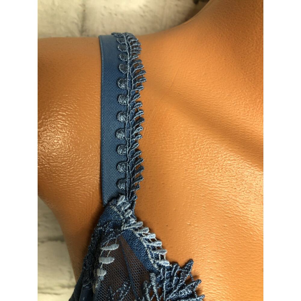 Simone Perele Full Cup Bra 32 F EU 70F Blue Underwire NWT - Picture 4 of 6